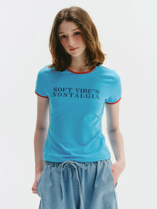 Contrast Collar Tee - Retro