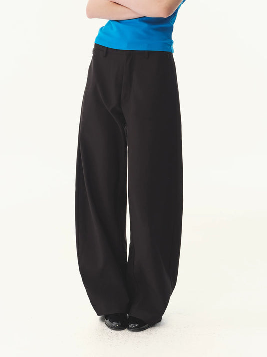 American Premium Pendant Standing Cut Woven Scimitar Pants Women's Wide Leg Casual Pants