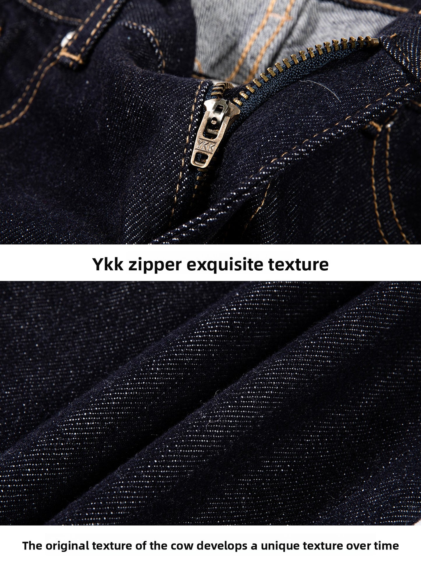 Original cow color low waist straight jeans women's loose American retro versatile casual mopping long pants