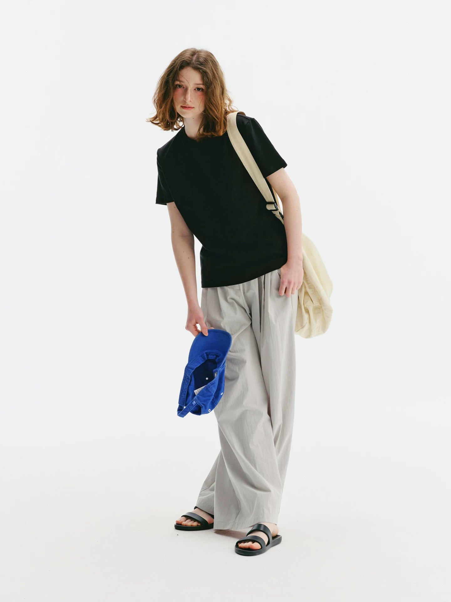 Pleated Wide-Leg Trousers