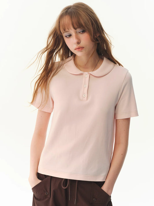 Doll Collar Tee - Pink