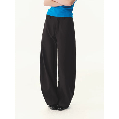American Premium Pendant Standing Cut Woven Scimitar Pants Women's Wide Leg Casual Pants