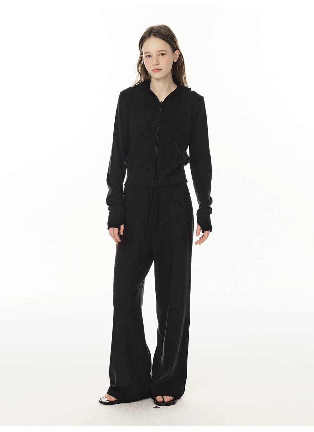 Zip Sweater & Pants Set - Green