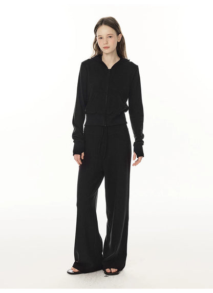 Zip Sweater & Pants Set - Green
