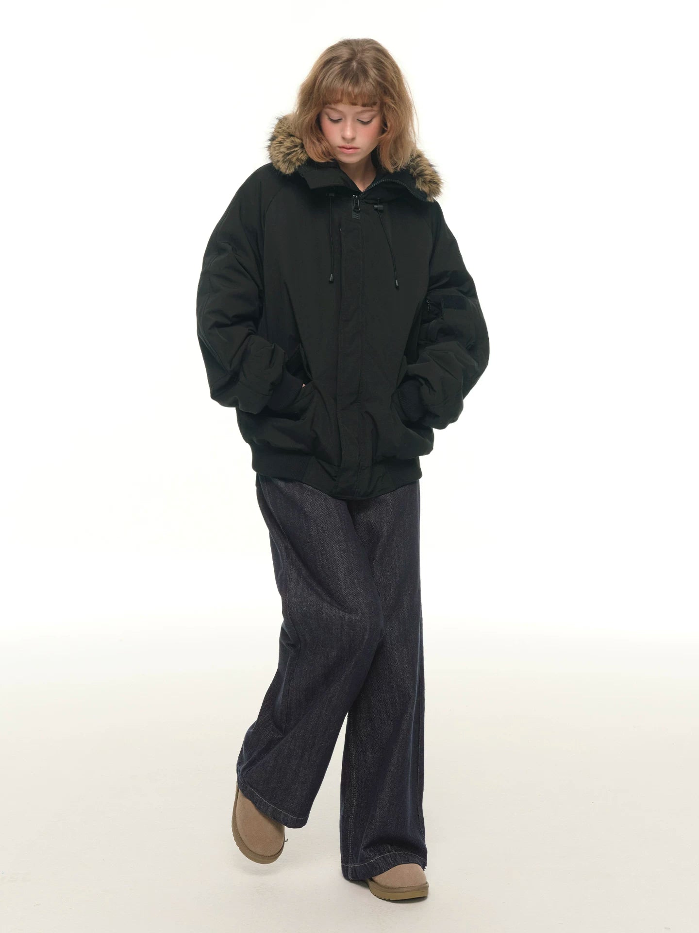 Oversized Puffer Jacket - Gray