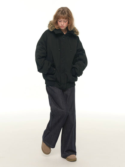 Oversized Puffer Jacket - Gray
