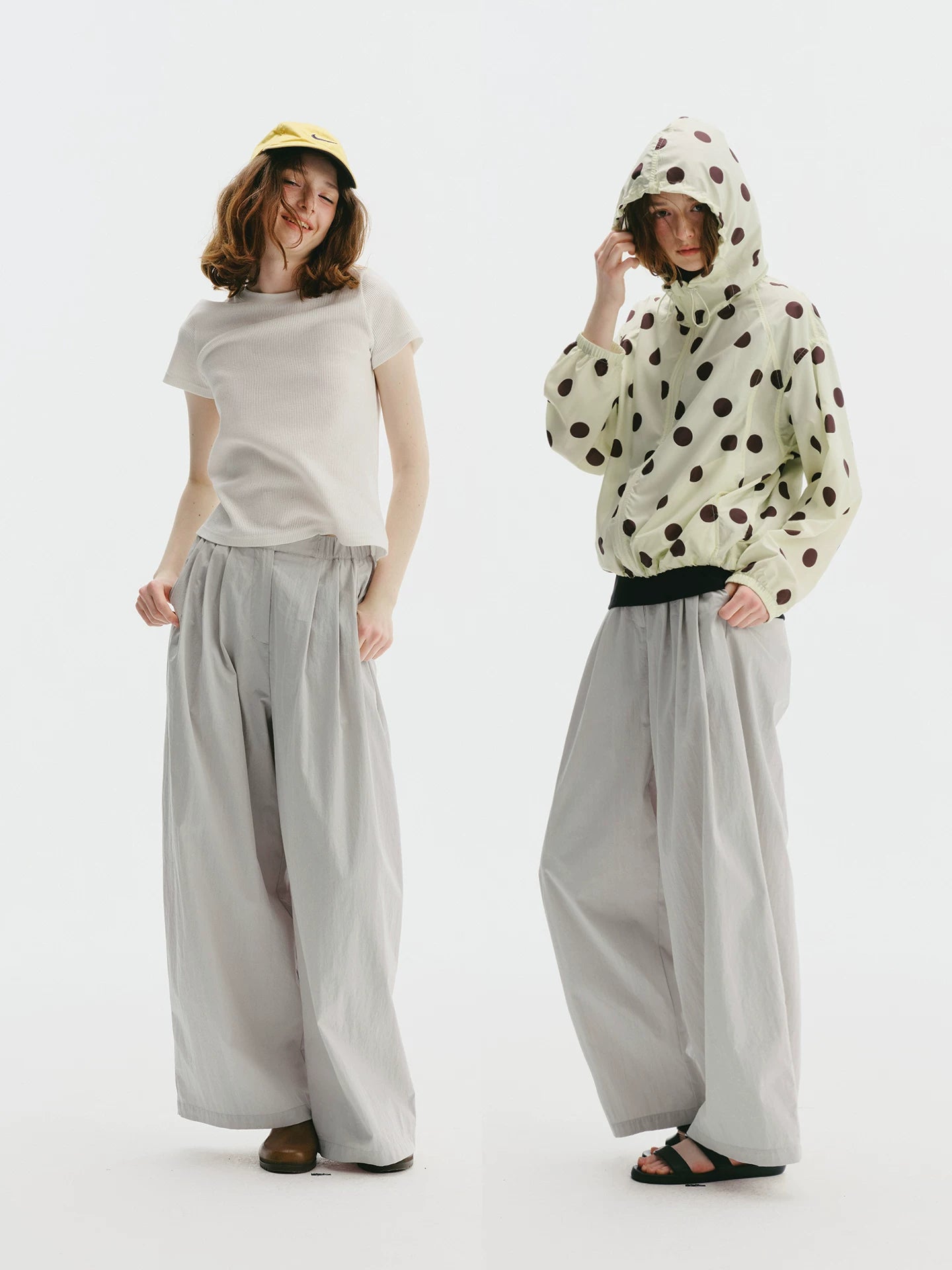 Pleated Wide-Leg Trousers