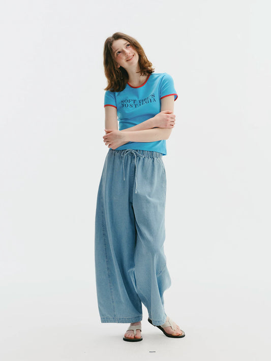 Contrast Collar Tee - Retro