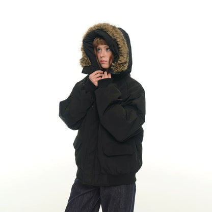 Oversized Puffer Jacket - Gray