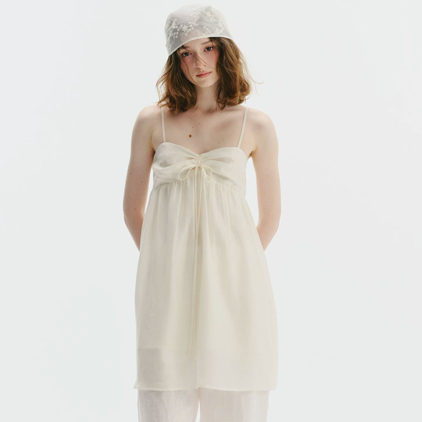 Lace-Up Tube Dress - Holiday