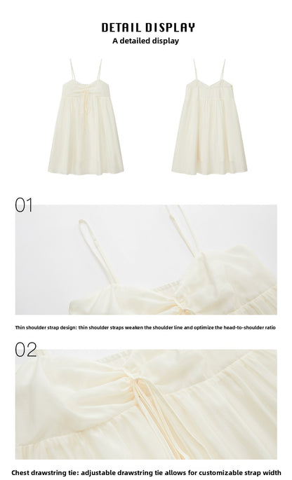 Lace-Up Tube Dress - Holiday