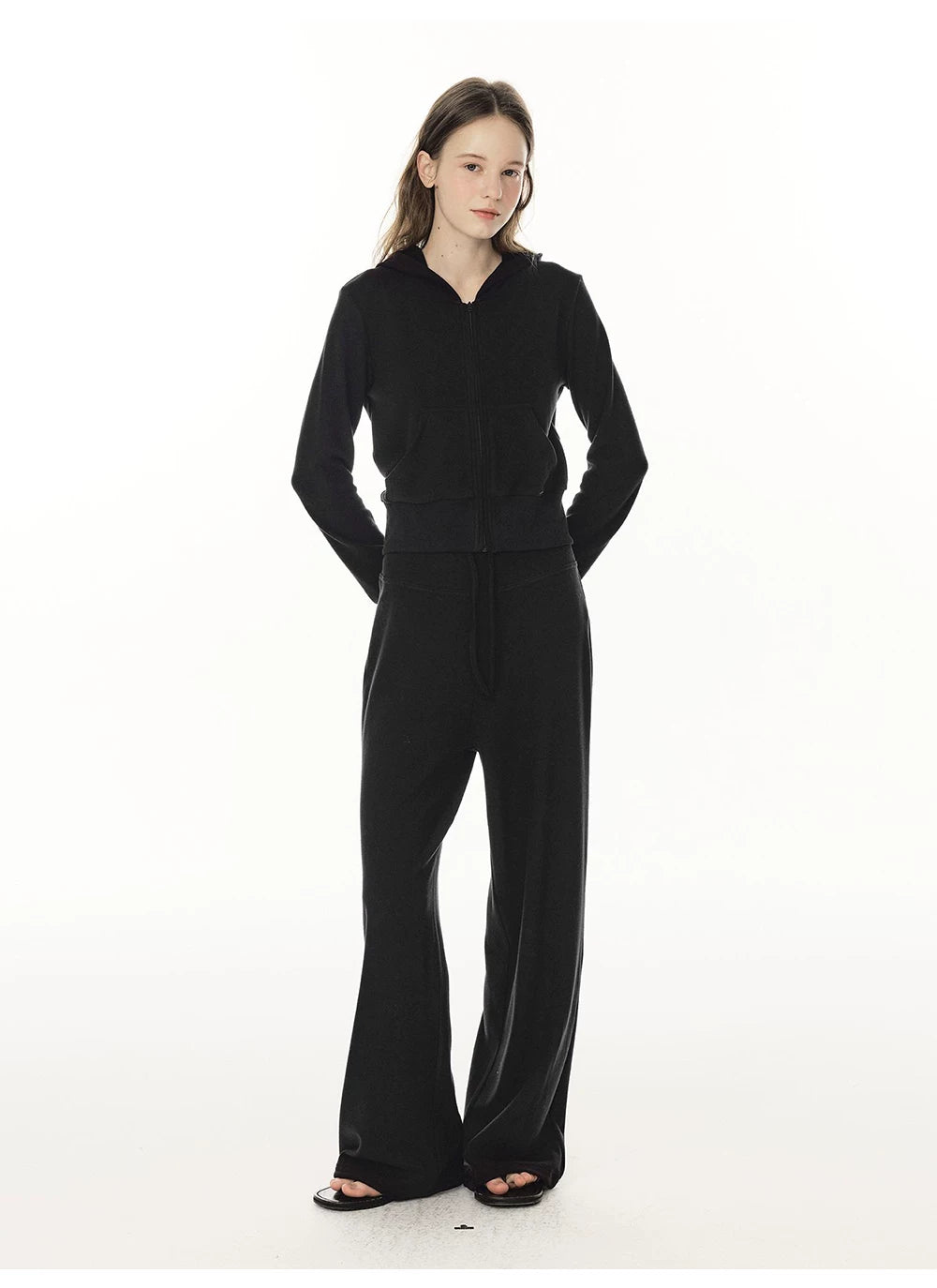 Zip Sweater & Pants Set - Green
