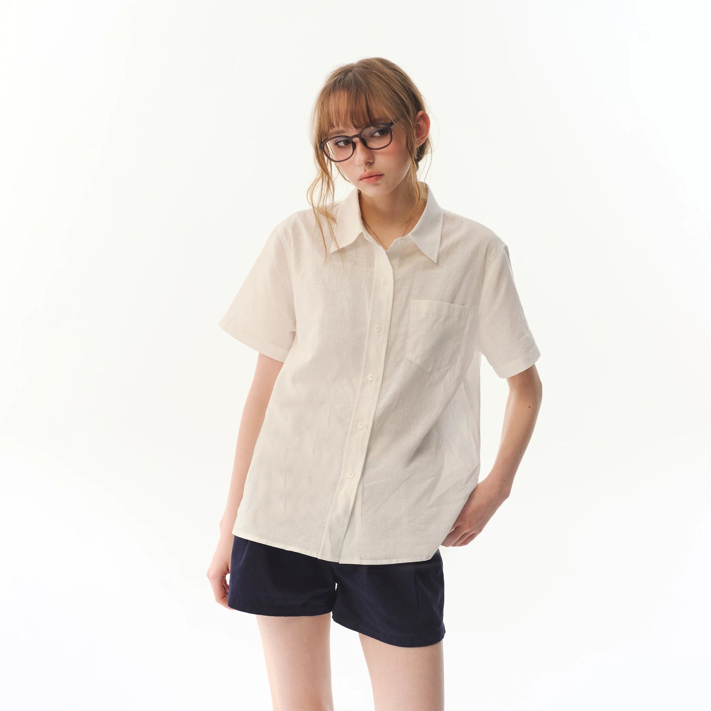 Ramie Loose Shirt - Natural