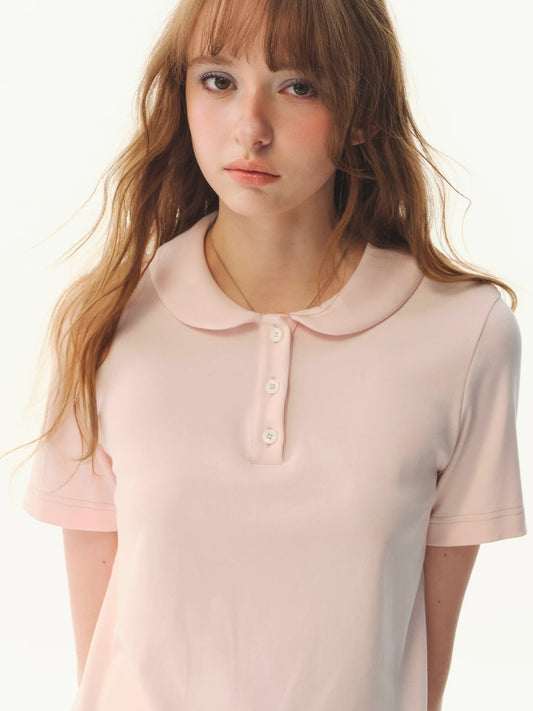 Doll Collar Tee - Pink
