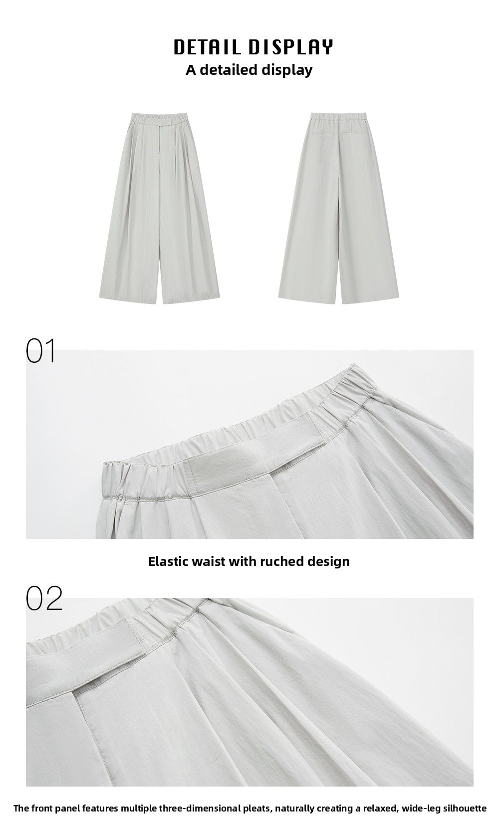 Pleated Wide-Leg Trousers