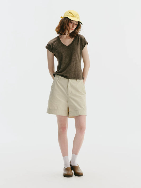 Cotton Straight Shorts - Basic