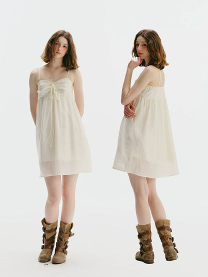 Lace-Up Tube Dress - Holiday