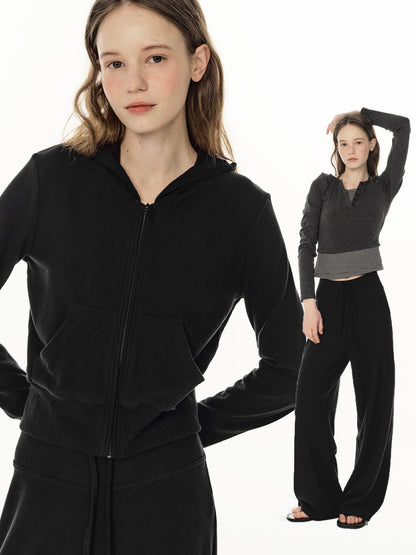 Zip Sweater & Pants Set - Green