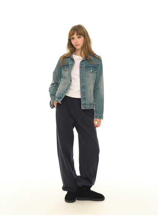 Corset-Waist Knit Sweatpants