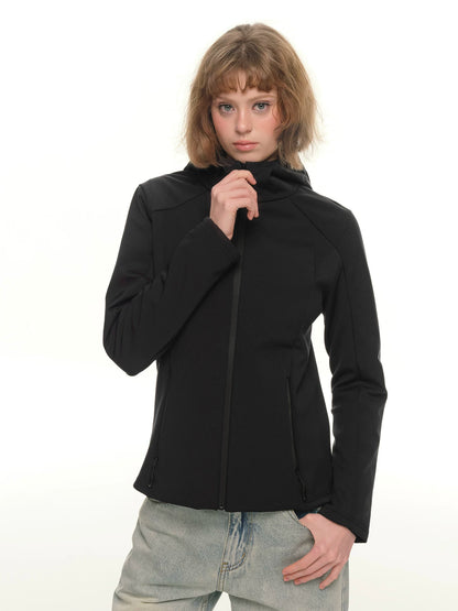 Show off the small waist, three-proof splicing short down jacket women's winter slim-fit warm jacket