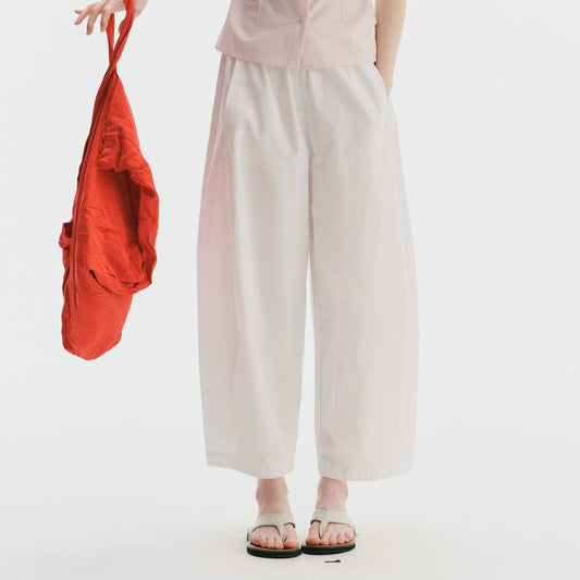 Cotton Cocoon Cropped Pants