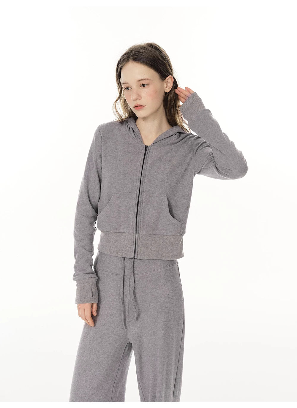 Zip Sweater & Pants Set - Green