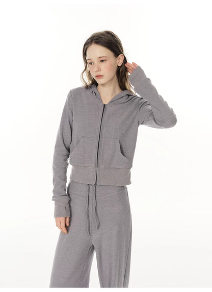 Zip Sweater & Pants Set - Green