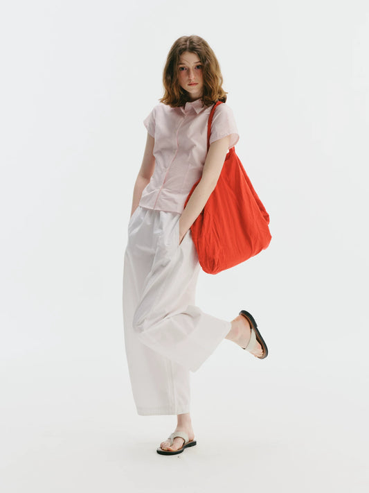 Cotton Cocoon Cropped Pants
