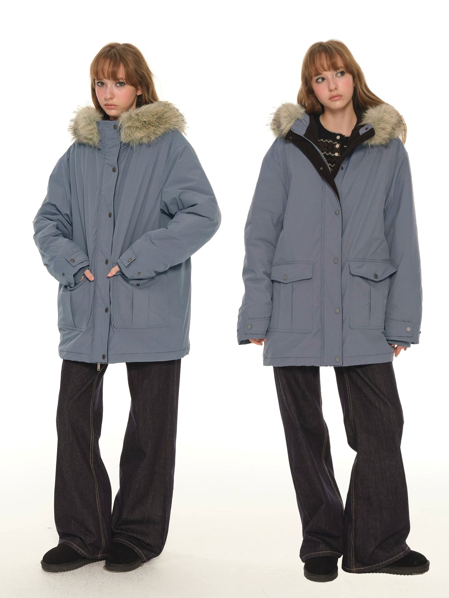Fur-Collar Tooling Jacket - Retro