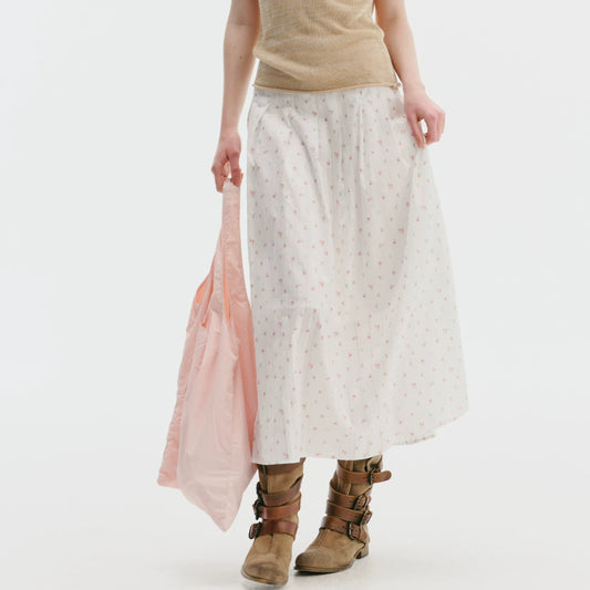 Floral Pleated Swing Skirt