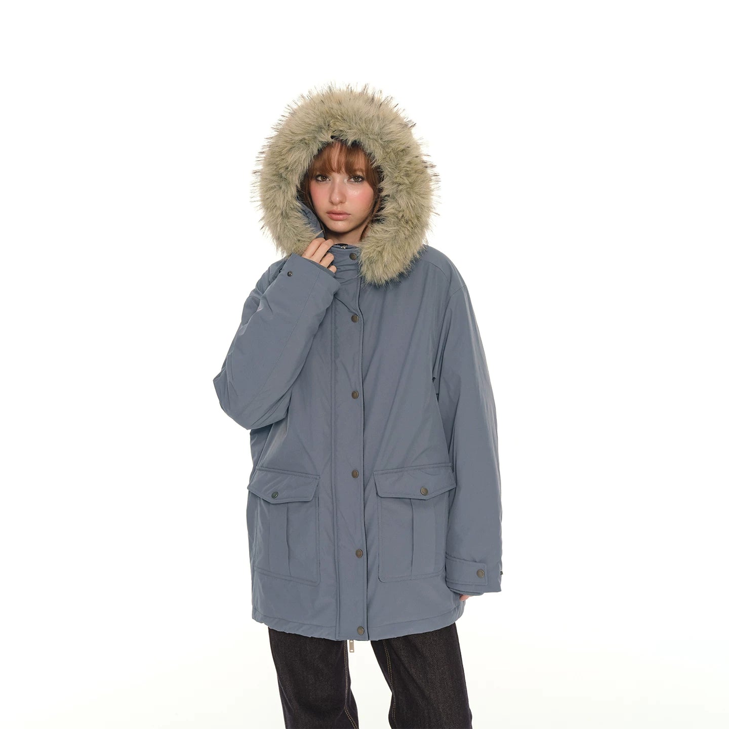 Fur-Collar Tooling Jacket - Retro