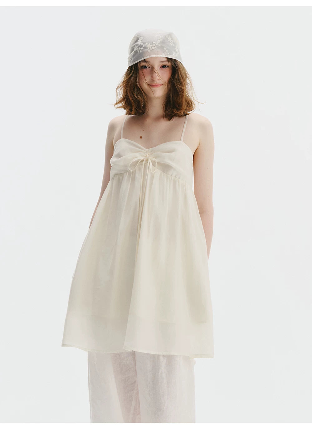 Lace-Up Tube Dress - Holiday