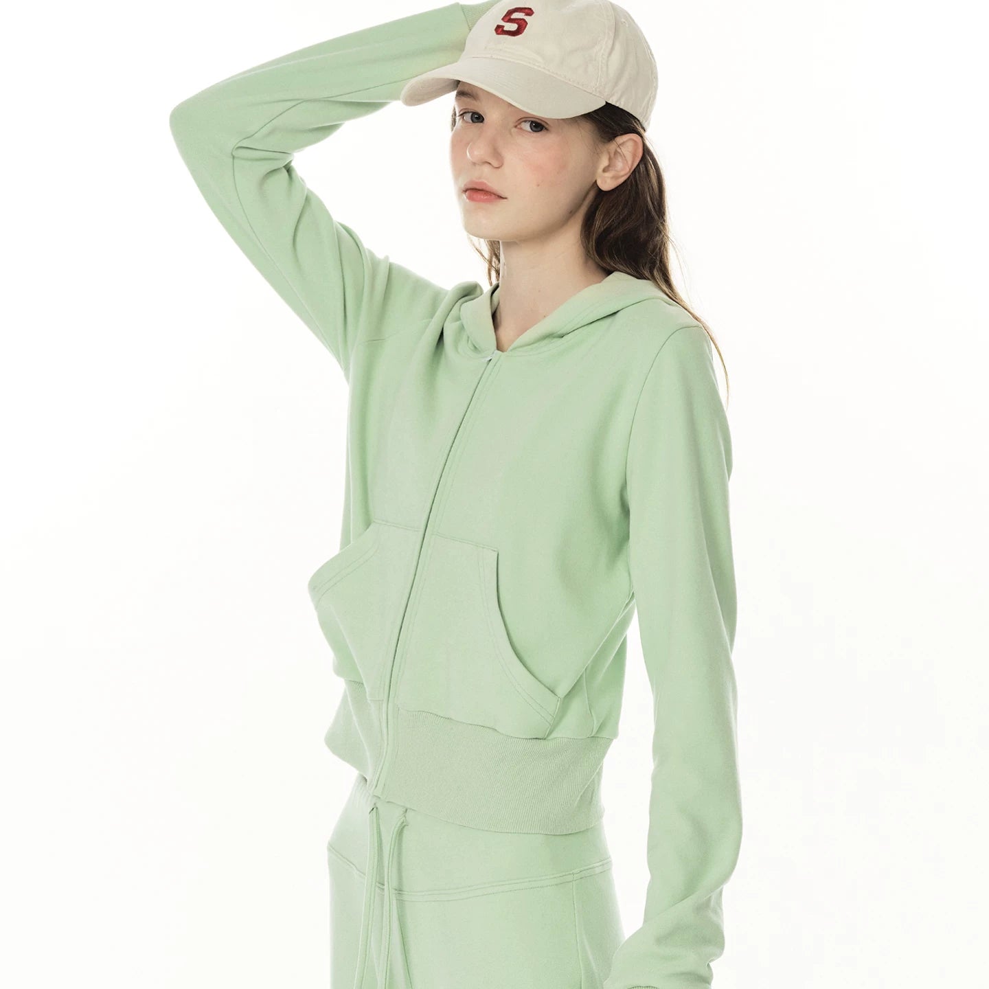 Zip Sweater & Pants Set - Green