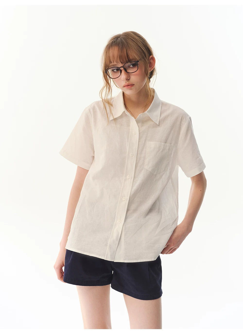 Ramie Loose Shirt - Natural