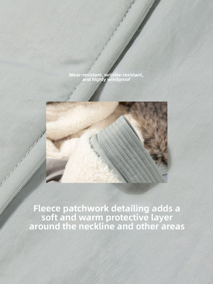 Big fur collar down jacket women's winter new thickened warm duck down tooling top jacket