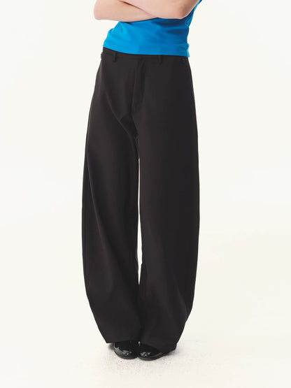 American Premium Pendant Standing Cut Woven Scimitar Pants Women's Wide Leg Casual Pants