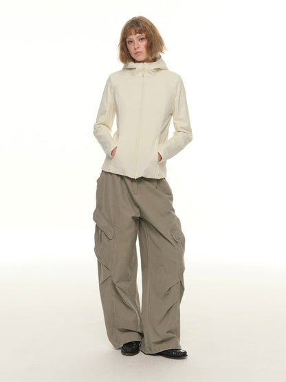 Show off the small waist, three-proof splicing short down jacket women's winter slim-fit warm jacket