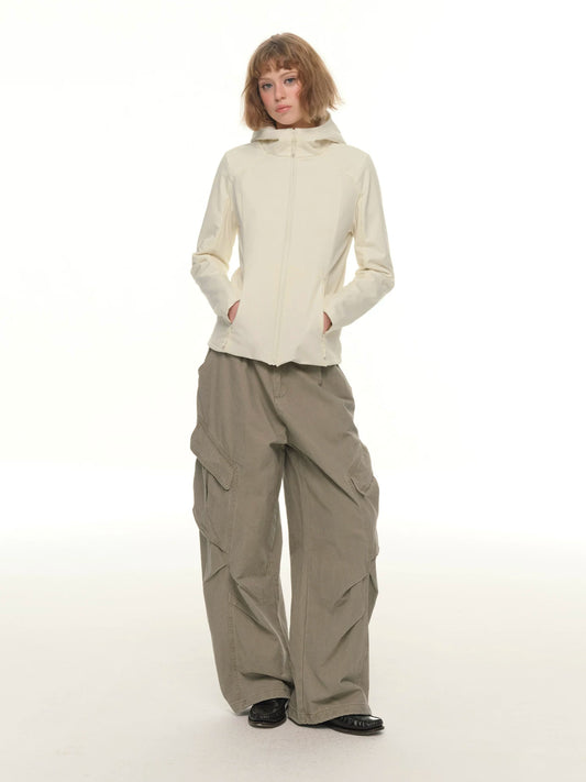 Show off the small waist, three-proof splicing short down jacket women's winter slim-fit warm jacket