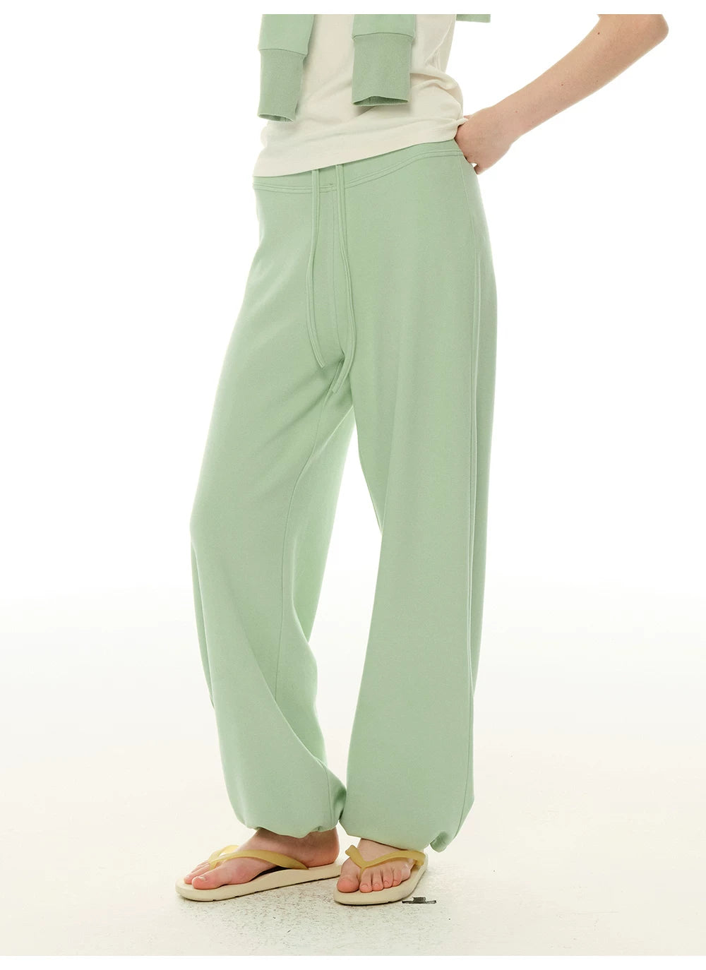 Zip Sweater & Pants Set - Green