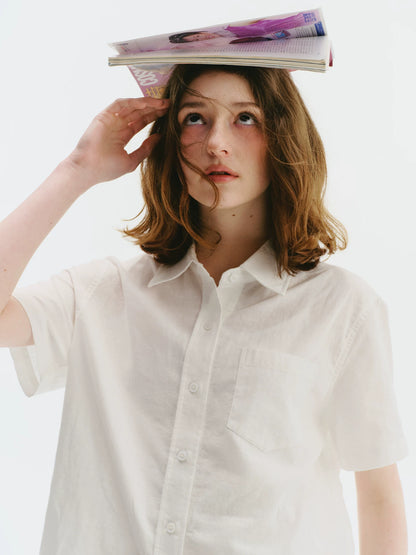 Ramie Loose Shirt - Natural
