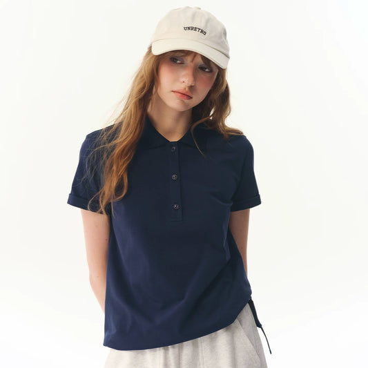 Drawstring Polo Top