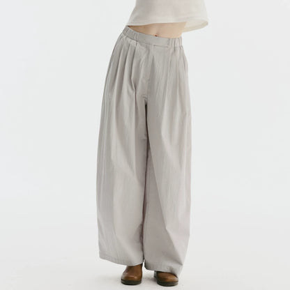 Pleated Wide-Leg Trousers