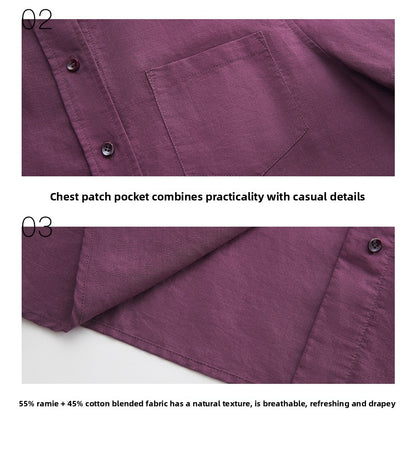 Ramie Loose Shirt - Natural