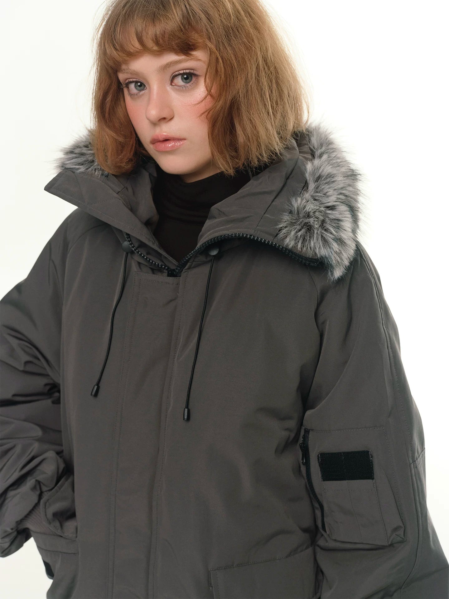 Oversized Puffer Jacket - Gray