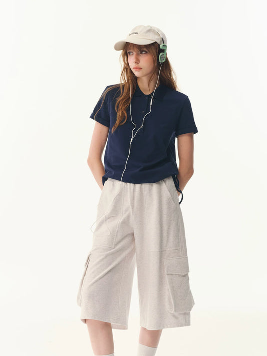 Drawstring Polo Top